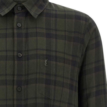 Saint Laurent Bicolor Cotton Blouse