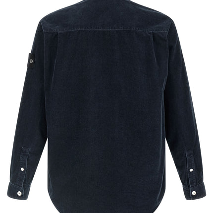 Stone Island Blue Cotton Blouse