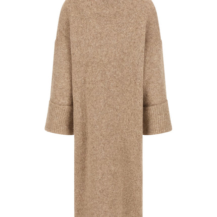 Entire Studios Beige Alpaca Leather Midi Dress