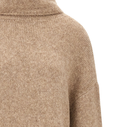 Entire Studios Beige Alpaca Leather Midi Dress