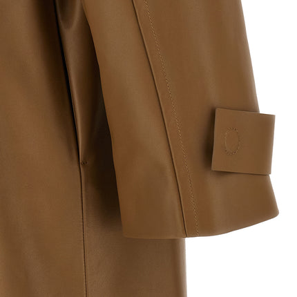 Fendi Brown Lamb Leather Coat
