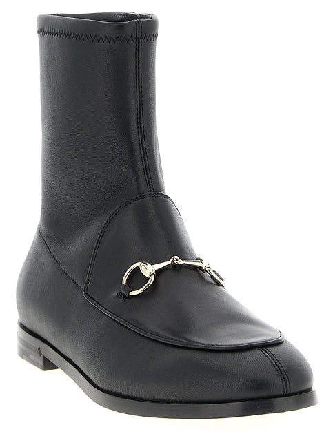 Gucci Black Lamb Leather Ankle Boots
