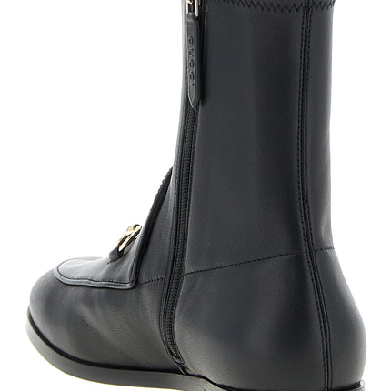 Gucci Black Lamb Leather Ankle Boots