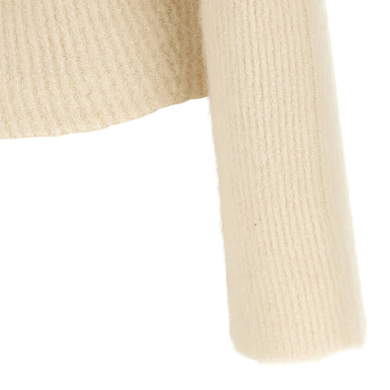 Rick Owens White Wool Cardigan