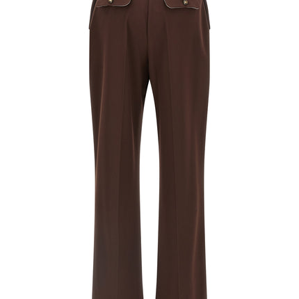 Elisabetta Franchi Brown Polyester Casual Pants
