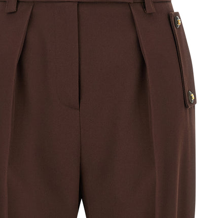 Elisabetta Franchi Brown Polyester Casual Pants