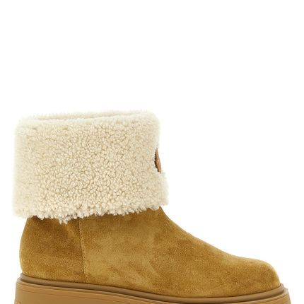Moncler Beige Calfskin Ankle Boots