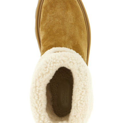 Moncler Beige Calfskin Ankle Boots