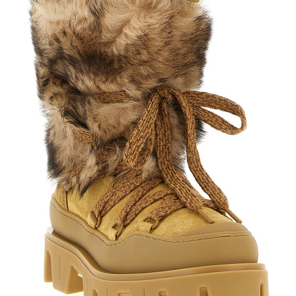 Moncler Brown Calfskin Flat Boots