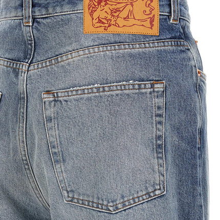 Magliano Blue Cotton Straight-Leg Jeans