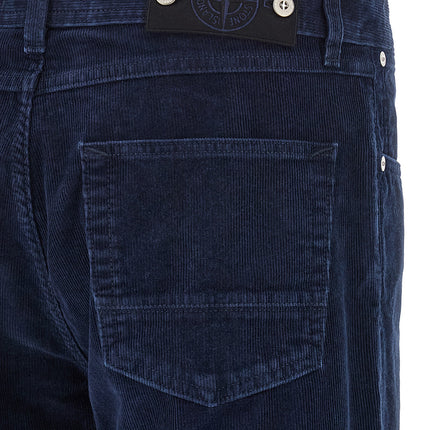 Stone Island Blue Cotton Casual Pants