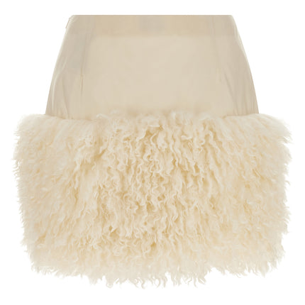 Moncler White Polyamide Long Skirt