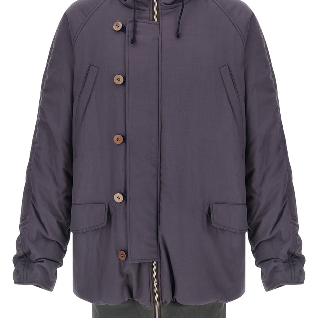 Magliano Purple Virgin Wool Parka