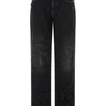 Balenciaga Black Cotton Straight-Leg Jeans