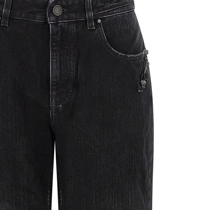 Balenciaga Black Cotton Straight-Leg Jeans