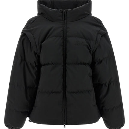 MM6 Maison Margiela Black Polyester Full-Length Jacket