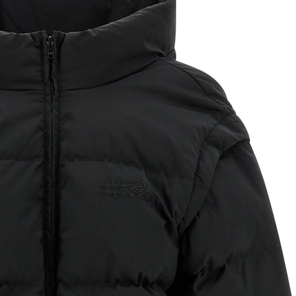 MM6 Maison Margiela Black Polyester Full-Length Jacket