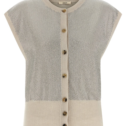 Haikure Beige Virgin Wool Sleeveless Jacket