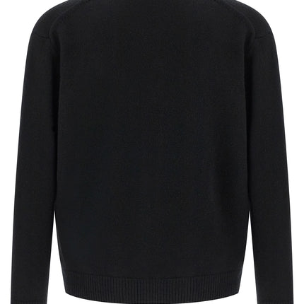 Maison Kitsuné Black Merino Wool Cardigan