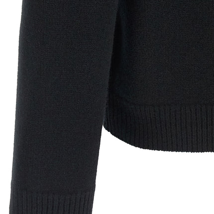 Maison Kitsuné Black Merino Wool Cardigan