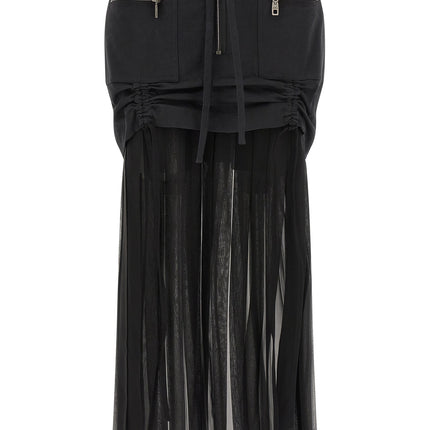 Dolce & Gabbana Black Silk Midi Skirt