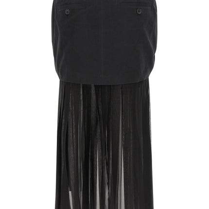 Dolce & Gabbana Black Silk Midi Skirt