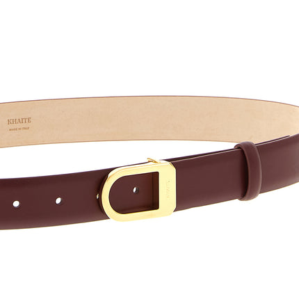 Khaite Bordeaux Calfskin Regular Belt