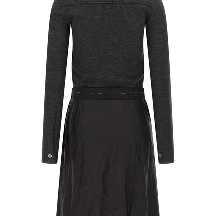Maison Margiela Gray Virgin Wool Midi Dress