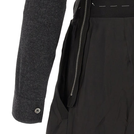 Maison Margiela Gray Virgin Wool Midi Dress