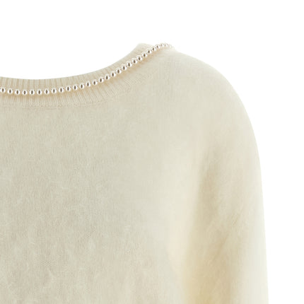 BERNADETTE White Cashmere Cardigan
