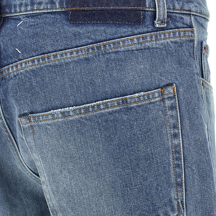 Maison Margiela Blue Cotton Straight-Leg Jeans