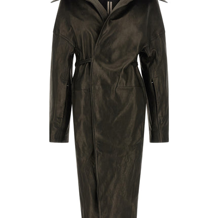 Rick Owens Black Lamb Leather Coat