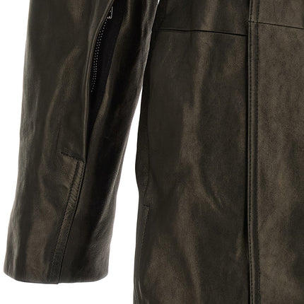 Rick Owens Black Lamb Leather Coat