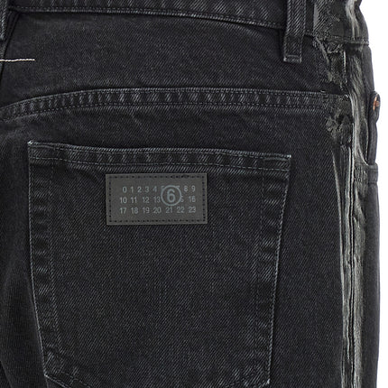 MM6 Maison Margiela Black Cotton Tapered Jeans
