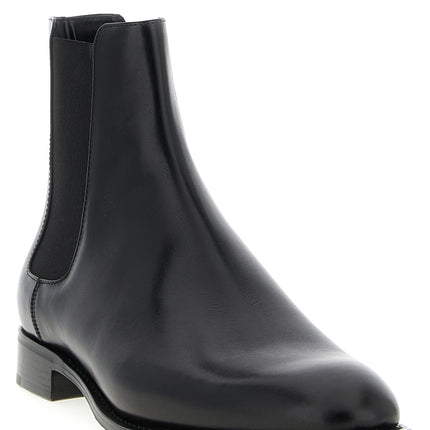 Saint Laurent Black Calfskin Chelsea Boots