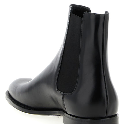 Saint Laurent Black Calfskin Chelsea Boots