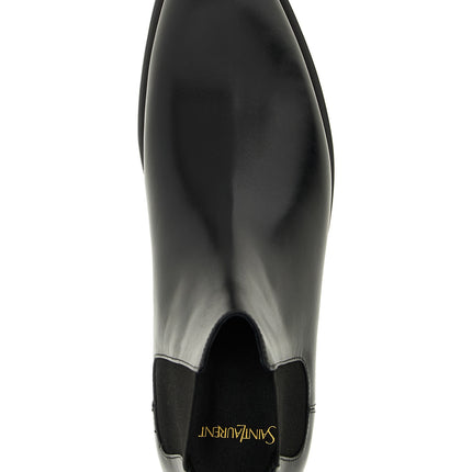 Saint Laurent Black Calfskin Chelsea Boots
