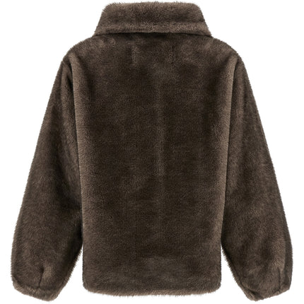 LOU ANDREA Brown Polyamide Full-Length Jacket