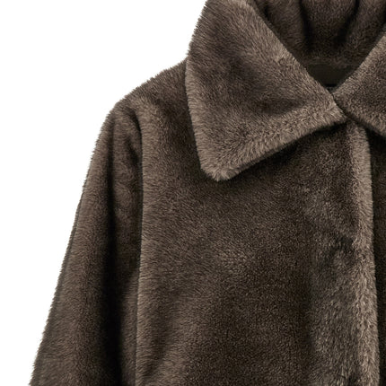 LOU ANDREA Brown Polyamide Full-Length Jacket