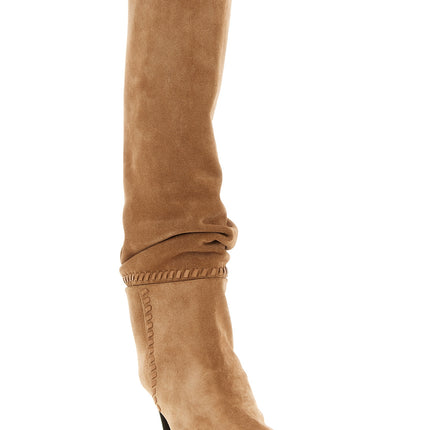 Jimmy Choo Beige Leather Over The Knee