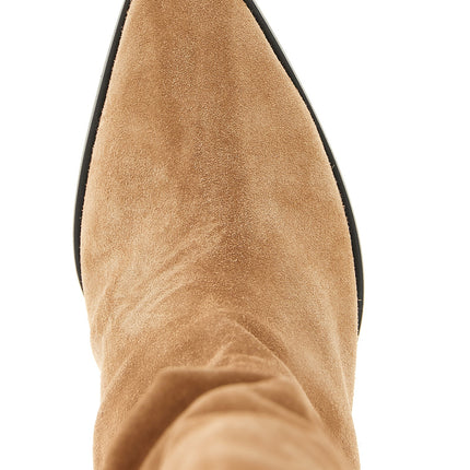 Jimmy Choo Beige Leather Over The Knee