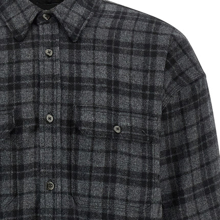 WILLY CHAVARRIA Gray Wool Full-Length Jacket