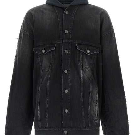 Balenciaga Black Cotton Denim Jacket