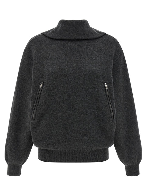 Balenciaga Gray Wool Cardigan