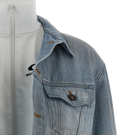 Balenciaga Blue Cotton Denim Jacket