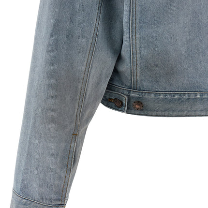 Balenciaga Blue Cotton Denim Jacket