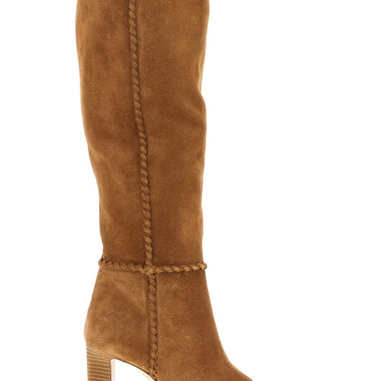 Aquazzura Beige Calfskin Over The Knee