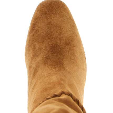 Aquazzura Beige Calfskin Over The Knee