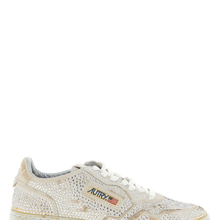 Autry Beige Cowhide Chunky Sneakers