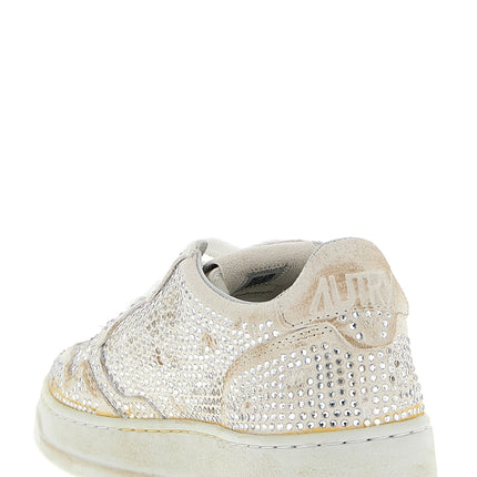 Autry Beige Cowhide Chunky Sneakers